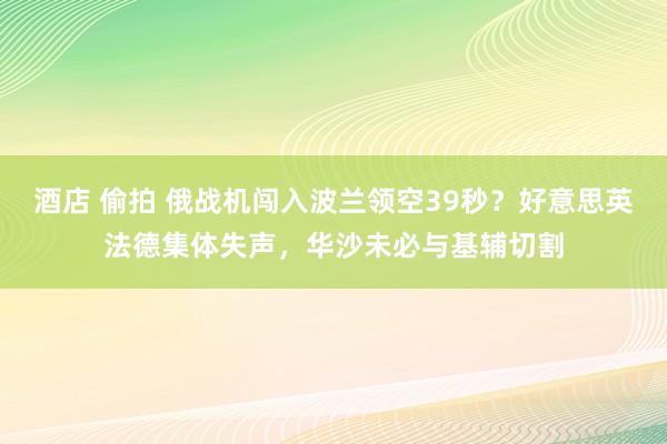 酒店 偷拍 俄战机闯入波兰领空39秒？好意思英法德集体失声，华沙未必与基辅切割