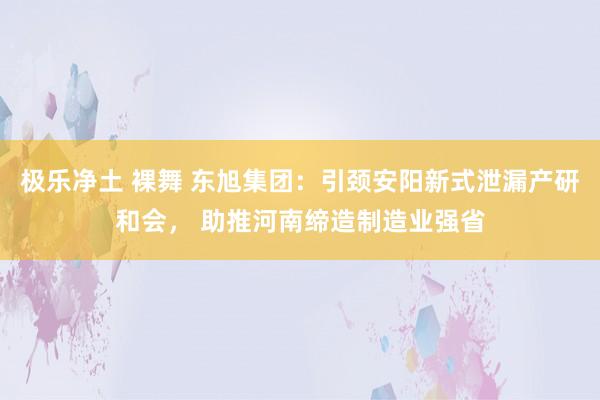 极乐净土 裸舞 东旭集团：引颈安阳新式泄漏产研和会， 助推河南缔造制造业强省