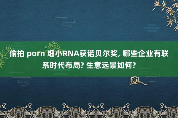 偷拍 porn 细小RNA获诺贝尔奖， 哪些企业有联系时代布局? 生意远景如何?