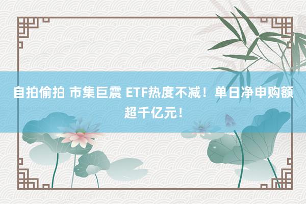 自拍偷拍 市集巨震 ETF热度不减！单日净申购额超千亿元！