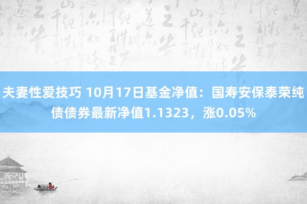 夫妻性爱技巧 10月17日基金净值：国寿安保泰荣纯债债券最新净值1.1323，涨0.05%