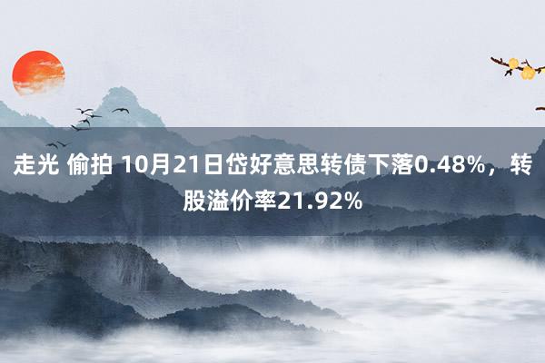 走光 偷拍 10月21日岱好意思转债下落0.48%，转股溢价率21.92%