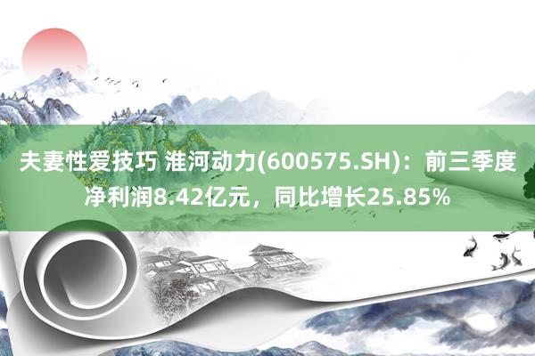 夫妻性爱技巧 淮河动力(600575.SH)：前三季度净利润8.42亿元，同比增长25.85%