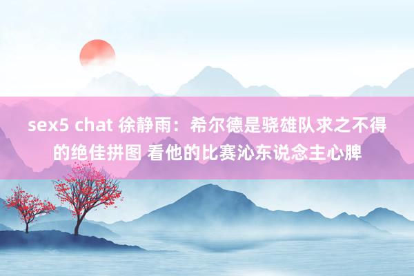 sex5 chat 徐静雨：希尔德是骁雄队求之不得的绝佳拼图 看他的比赛沁东说念主心脾