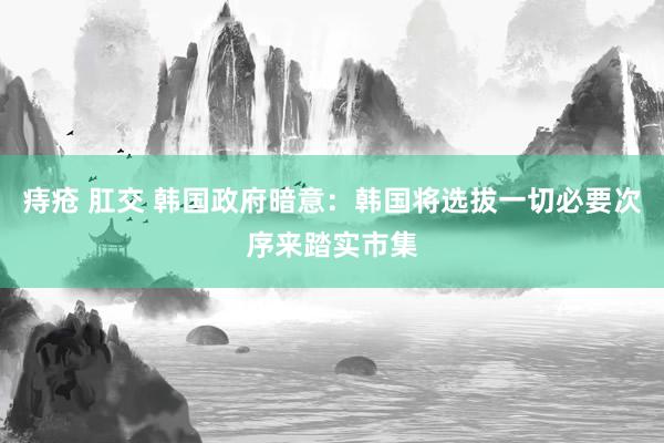 痔疮 肛交 韩国政府暗意：韩国将选拔一切必要次序来踏实市集