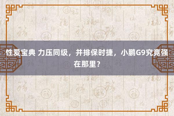 性爱宝典 力压同级，并排保时捷，小鹏G9究竟强在那里？