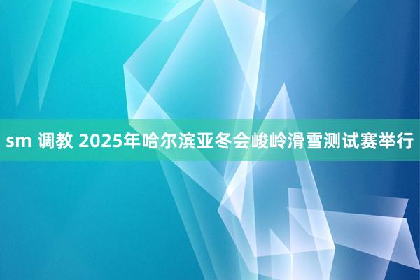 sm 调教 2025年哈尔滨亚冬会峻岭滑雪测试赛举行