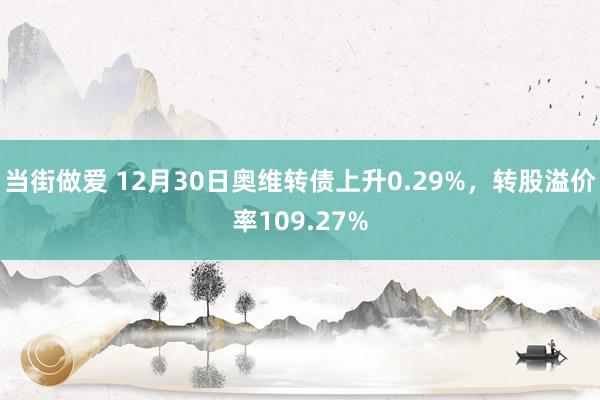 当街做爱 12月30日奥维转债上升0.29%，转股溢价率109.27%