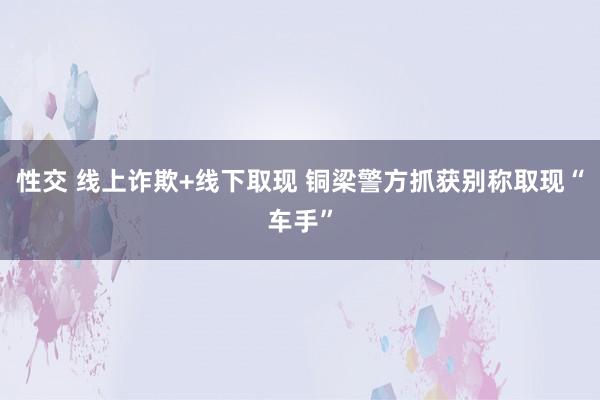 性交 线上诈欺+线下取现 铜梁警方抓获别称取现“车手”