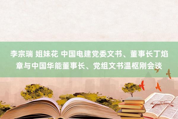 李宗瑞 姐妹花 中国电建党委文书、董事长丁焰章与中国华能董事长、党组文书温枢刚会谈