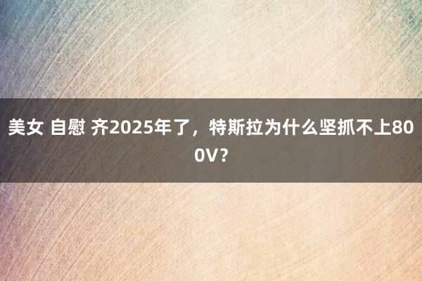 美女 自慰 齐2025年了，特斯拉为什么坚抓不上800V？