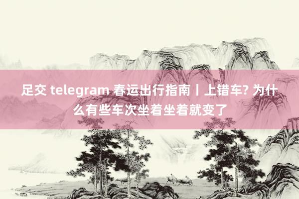 足交 telegram 春运出行指南丨上错车? 为什么有些车次坐着坐着就变了